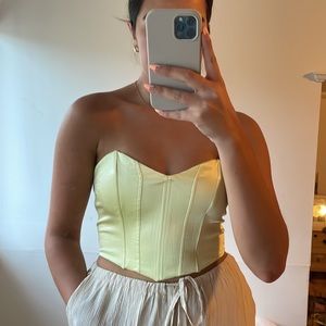 Zara Corset Strapless Top